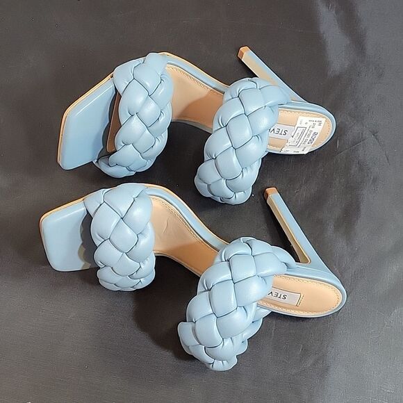 BRAND NEW STEVE MADDEN WOMEN"S CHUNKY BRAIDED STRAP DETAILS KENLEY HEELE… - Picture 7 of 16